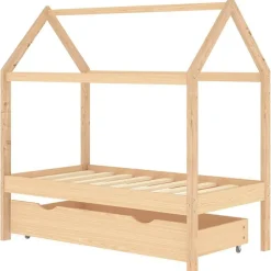 vidaXL Cadre de lit d'enfant avec tiroir Bois de pin massif 70x140 cm