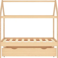 vidaXL Cadre de lit d'enfant avec tiroir Bois de pin massif 70x140 cm