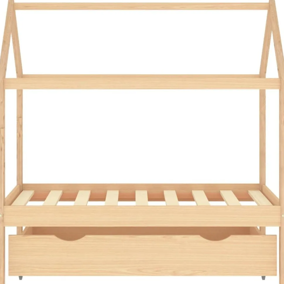 vidaXL Cadre de lit d'enfant avec tiroir Bois de pin massif 70x140 cm