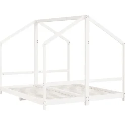 vidaXL Cadre de lit d'enfant blanc 2x(80x200) cm bois de pin massif