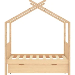 vidaXL Cadre de lit d'enfant avec tiroir bois de pin massif 70x140 cm