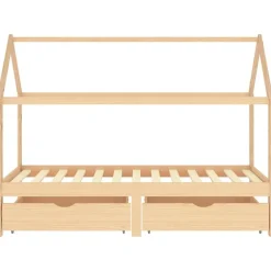 vidaXL Cadre de lit d'enfant avec tiroirs Bois de pin massif 90x200 cm