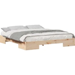 vidaXL Cadre de lit Marron 200 x 200 cm