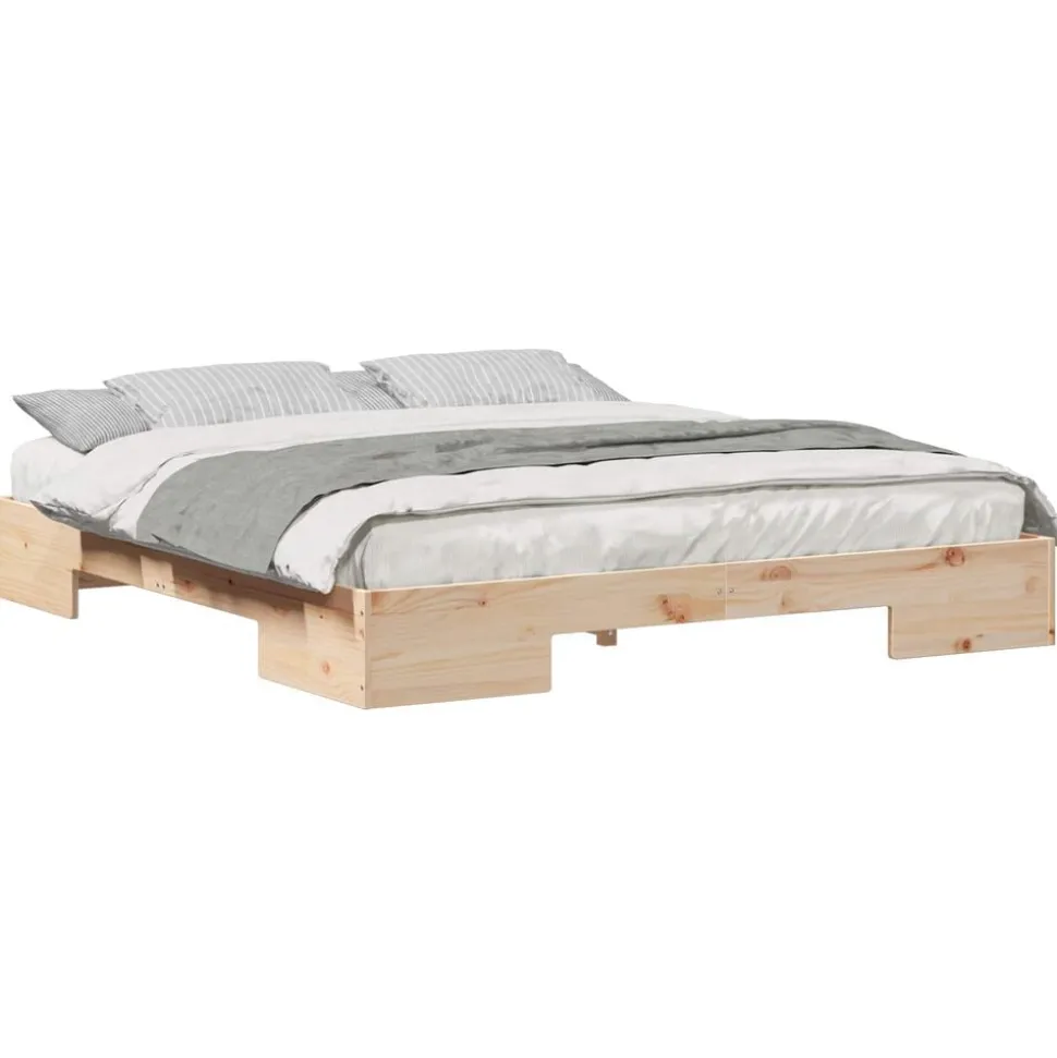 vidaXL Cadre de lit Marron 200 x 200 cm