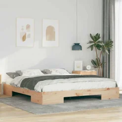 vidaXL Cadre de lit Marron 200 x 200 cm