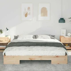 vidaXL Cadre de lit Marron 200 x 200 cm