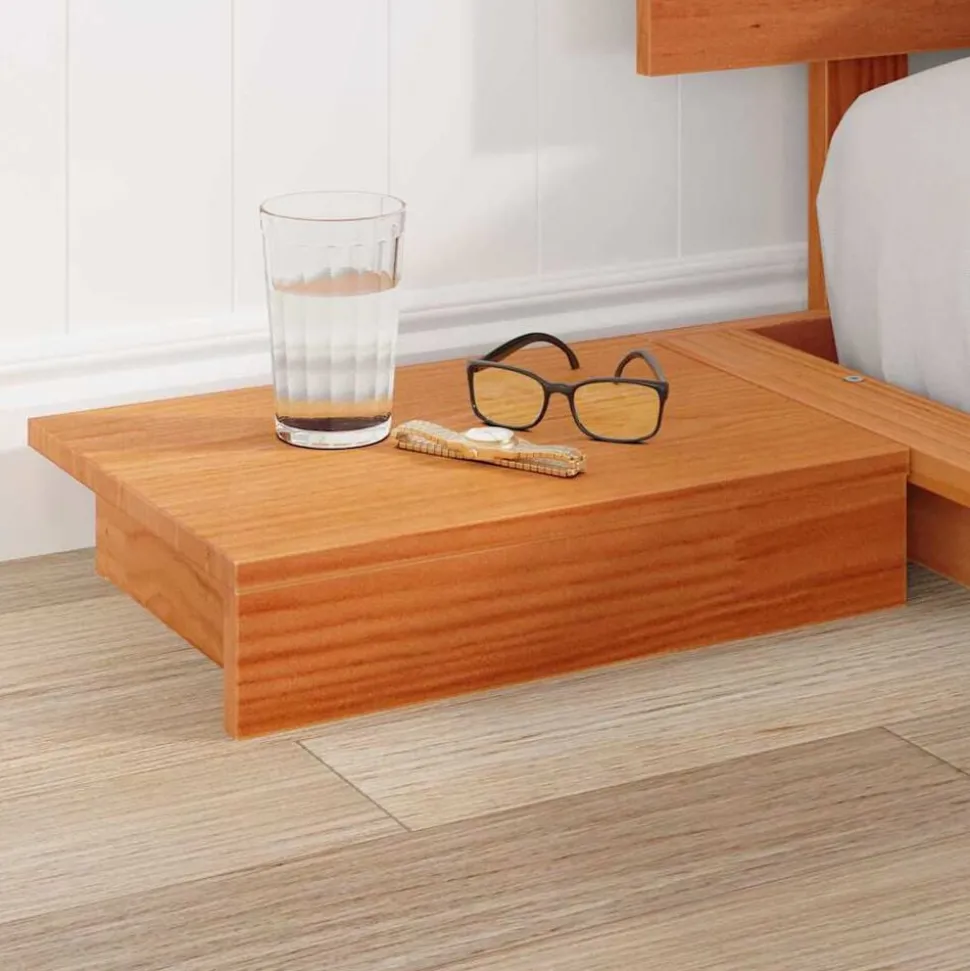 vidaXL Cadre de lit Marron 200 x 200 cm bois