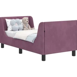 vidaXL Cadre de lit pour tout-petit avec tête de lit Violet