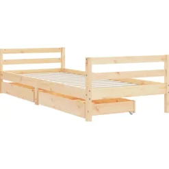 vidaXL Cadre de lit pour enfants gris 80x200 cm bois de pin massif