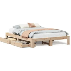 vidaXL Cadre de lit sans matelas 150x200 cm bois de pin massif