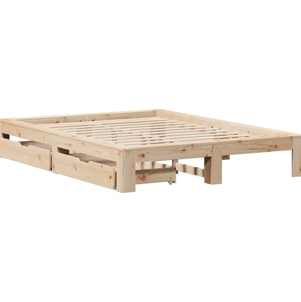 vidaXL Cadre de lit sans matelas 150x200 cm bois de pin massif