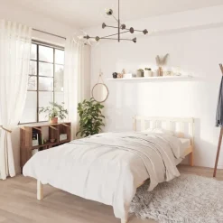 vidaXL Cadre de lit sans matelas bois massif