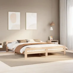 vidaXL Cadre de lit sans matelas 200x200 cm bois massif de pin