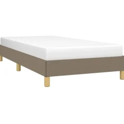 vidaXL Cadre de lit sans matelas taupe 80x200 cm tissu