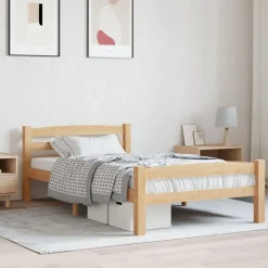 vidaXL Cadre de lit sans matelas bois de pin massif 90x200 cm
