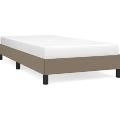 vidaXL Cadre de lit sans matelas taupe 80x200 cm tissu