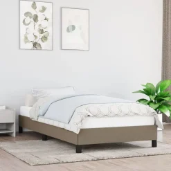 vidaXL Cadre de lit sans matelas taupe 80x200 cm tissu