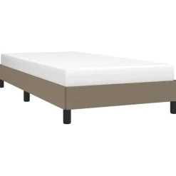 vidaXL Cadre de lit sans matelas taupe 80x200 cm tissu