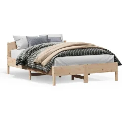 vidaXL Cadre de lit sans matelas 140x200 cm bois massif de pin