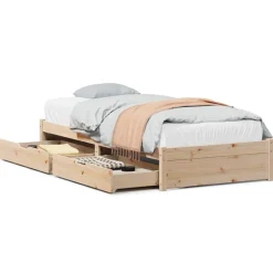vidaXL Cadre de lit sans matelas 75x190 cm bois de pin massif