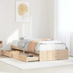 vidaXL Cadre de lit sans matelas 75x190 cm bois de pin massif