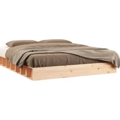 vidaXL Cadre de lit sans matelas 200x200 cm bois massif