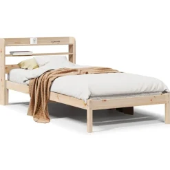 vidaXL Cadre de lit sans matelas 75x190 cm bois de pin massif