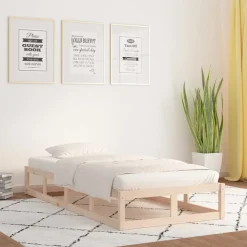 vidaXL Cadre de lit sans matelas 90x200 cm bois massif