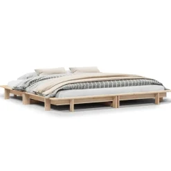 vidaXL Cadre de lit sans matelas 160x200 cm bois massif de pin