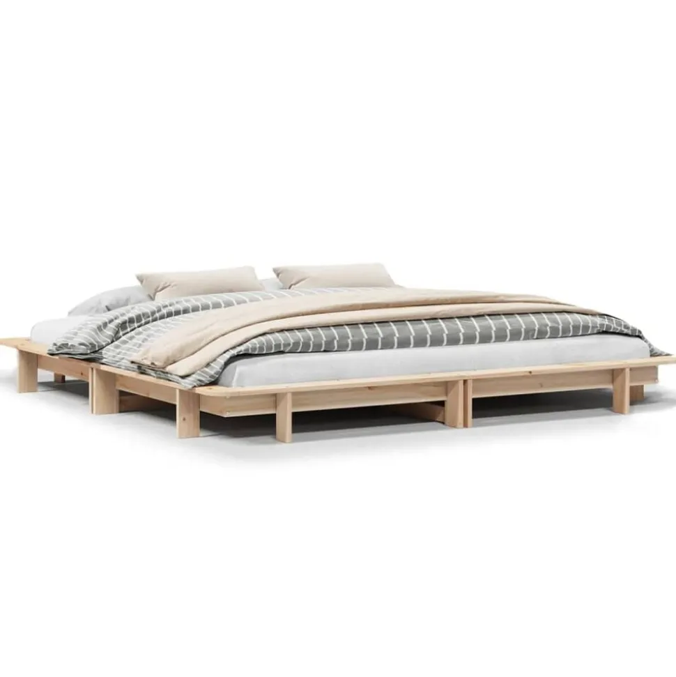 vidaXL Cadre de lit sans matelas 160x200 cm bois massif de pin