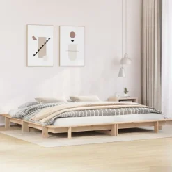 vidaXL Cadre de lit sans matelas 160x200 cm bois massif de pin