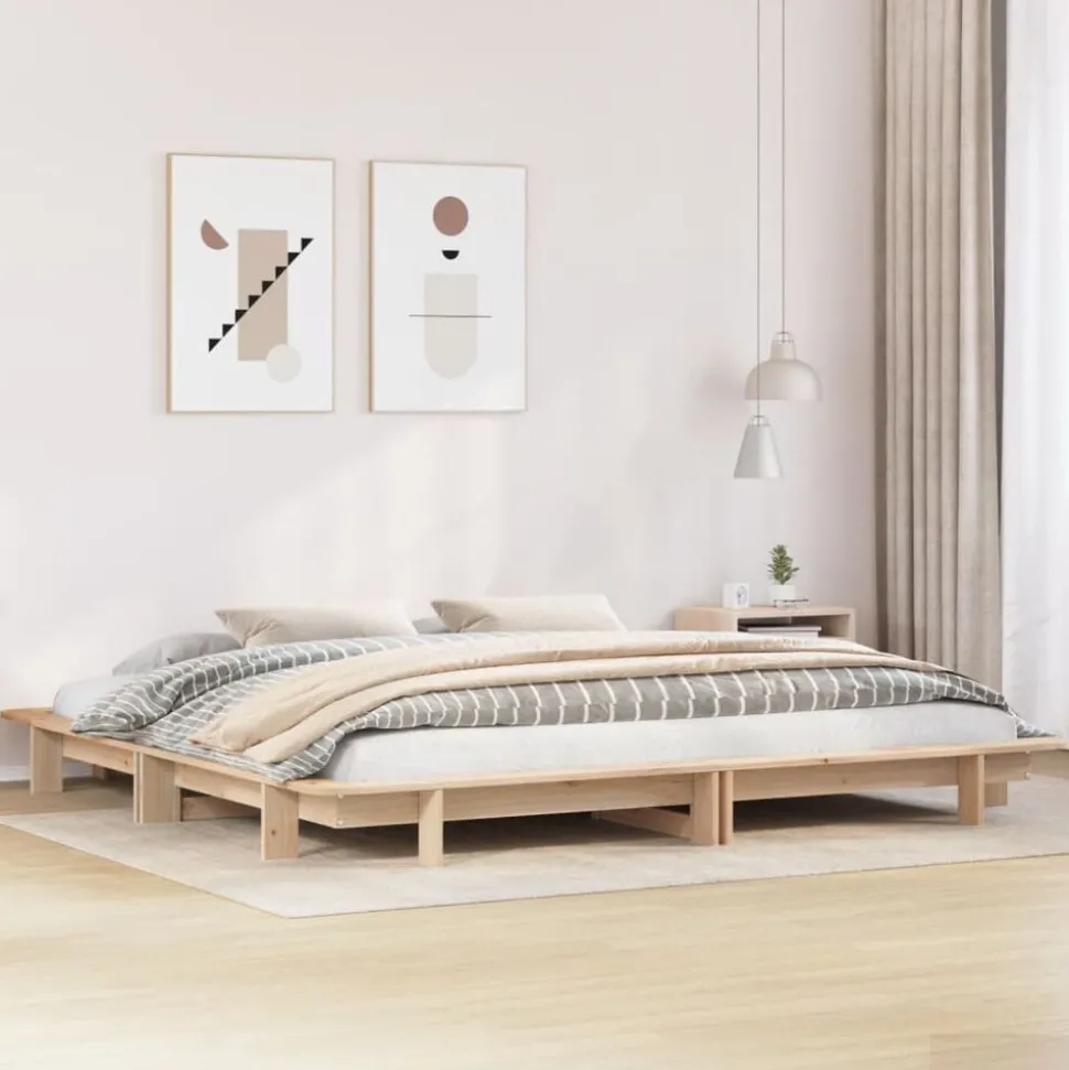 vidaXL Cadre de lit sans matelas 160x200 cm bois massif de pin