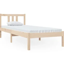 vidaXL Cadre de lit sans matelas bois massif 75x190 cm