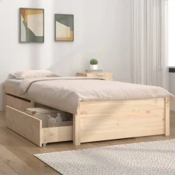 vidaXL Cadre de lit sans matelas avec tiroirs