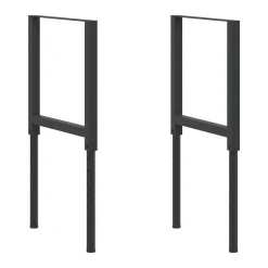 vidaXL Cadres d'établi réglables 2 pcs Métal 55x(69-95,5) cm Noir
