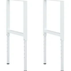 vidaXL Cadres d'établi réglables 2 pcs Métal 55x(69-95,5) cm Gris