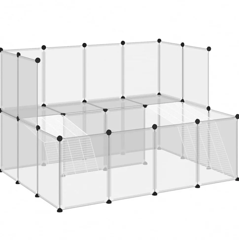 vidaXL Cage pour petits animaux Transparent 143x107x93 cm PP et Acier
