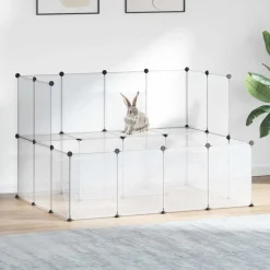vidaXL Cage pour petits animaux Transparent 143x107x93 cm PP et Acier