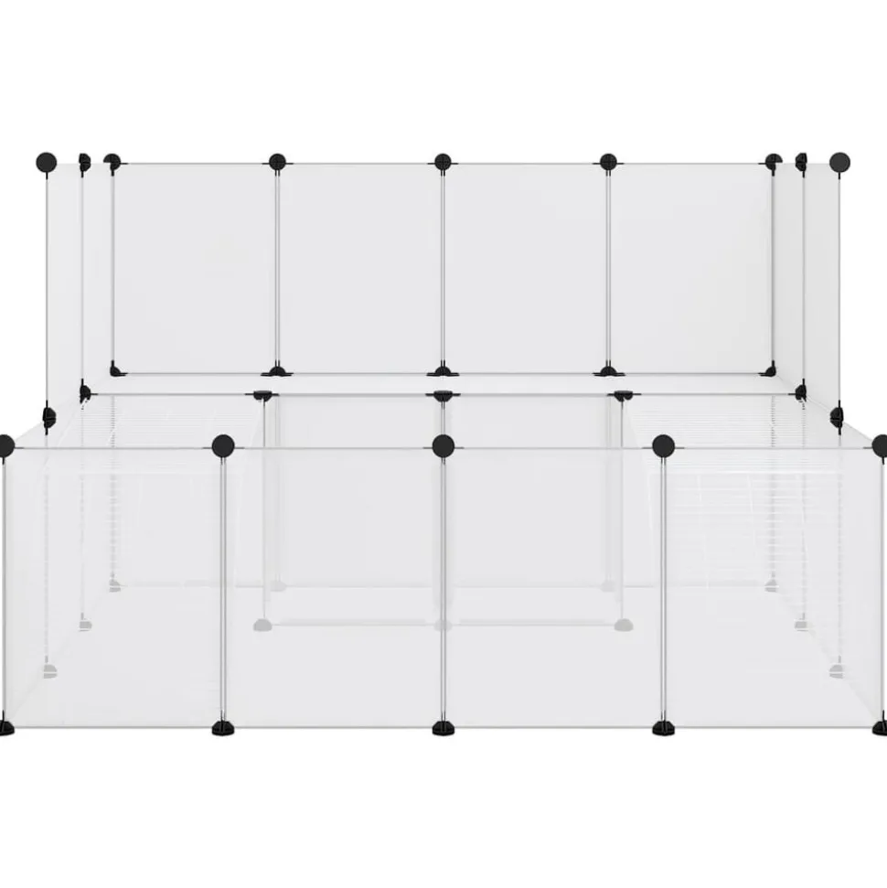 vidaXL Cage pour petits animaux Transparent 143x107x93 cm PP et Acier