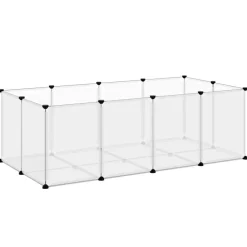 vidaXL Cage pour petits animaux Transparent 144x74x46,5 cm PP et Acier