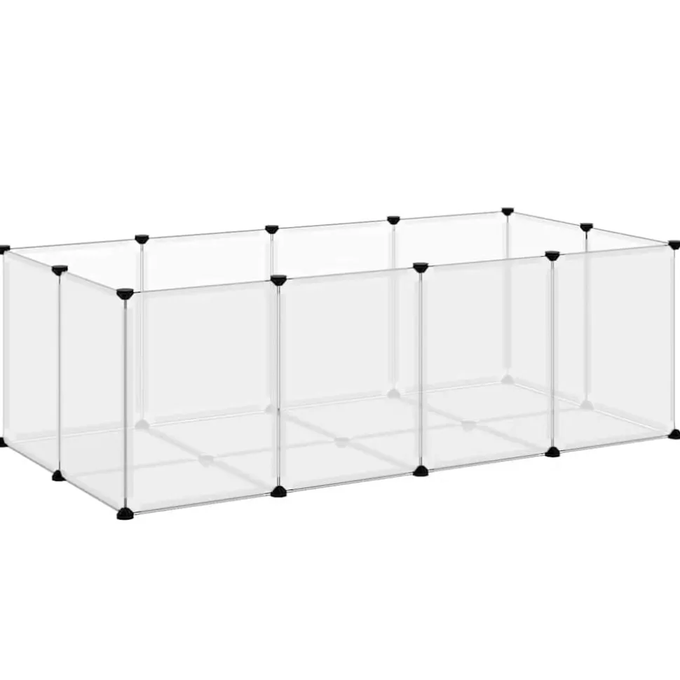 vidaXL Cage pour petits animaux Transparent 144x74x46,5 cm PP et Acier