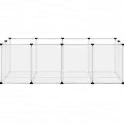 vidaXL Cage pour petits animaux Transparent 144x74x46,5 cm PP et Acier