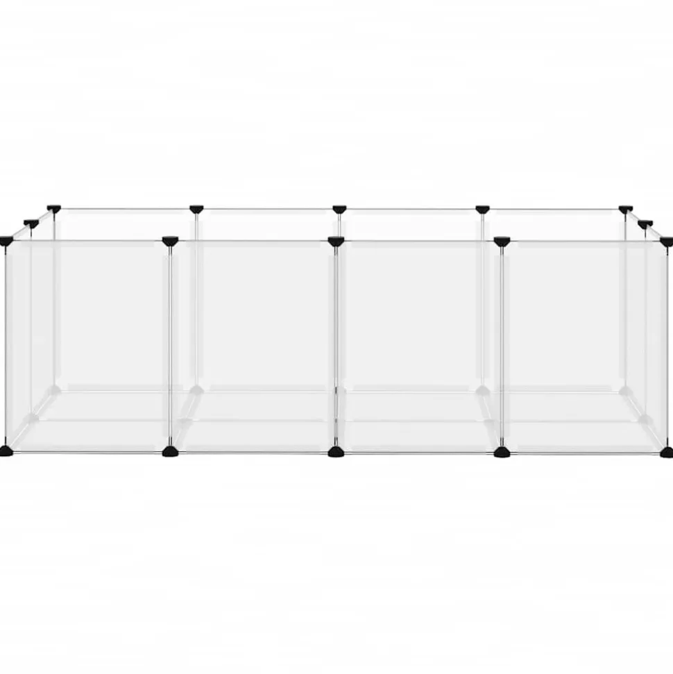 vidaXL Cage pour petits animaux Transparent 144x74x46,5 cm PP et Acier