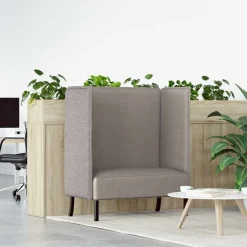 vidaXL Canapé à Haut Dossier 101cm Taupe tissu