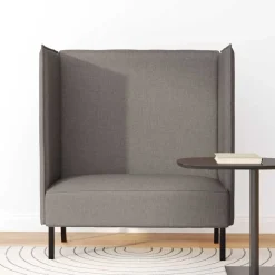 vidaXL Canapé à Haut Dossier 101cm Taupe tissu