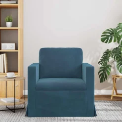 vidaXL Canapé Bleu 78 x 78 x 80 cm Velours