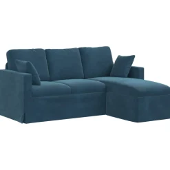vidaXL Canapé Bleu 178 x 134 x 80 cm Velours