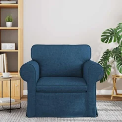 vidaXL Canapé Bleu 95 x 82 x 80 cm tissu