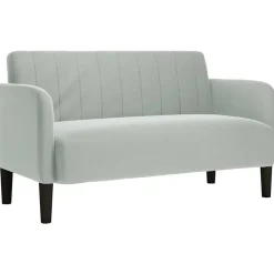vidaXL Canapé causeuse gris clair 109 cm velours