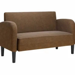 vidaXL Canapé causeuse marron 110 cm similicuir